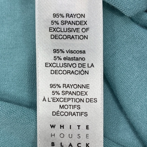 WHBM Tie Bell Sleeve Knit Jersey Teal Size 3X - Picture 8 of 9